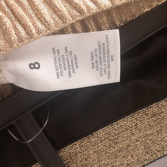 365 Kids Garanimals Girls Shimmer Leggings 2-Pack Gold, Black Elastic Waistband - Picture 10 of 11